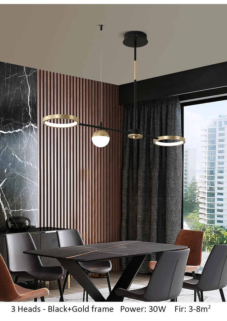 Modern art deco pendant light for Dining Room Decor nordic glass lamp Indoor Hanging Lighting Home Gold living room pendant ligh