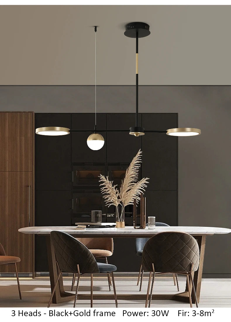 Modern art deco pendant light for Dining Room Decor nordic glass lamp Indoor Hanging Lighting Home Gold living room pendant ligh