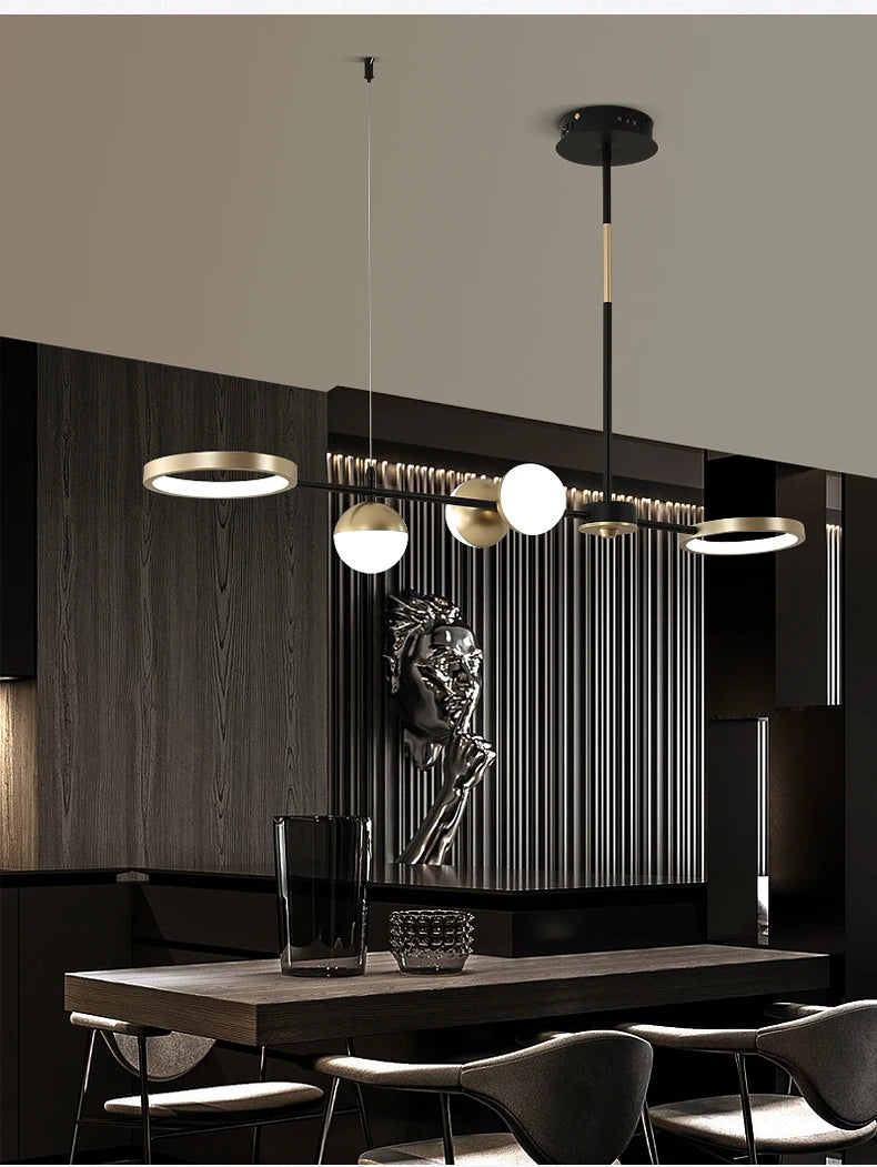 Modern art deco pendant light for Dining Room Decor nordic glass lamp Indoor Hanging Lighting Home Gold living room pendant ligh