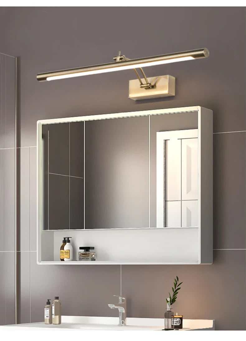 Bathroom Vanity LED Wall Lamp Picture Light Warerproof 40/55/70cm Adjustable Angle Makeup Cabinet Mirror Light Sconce Lighting