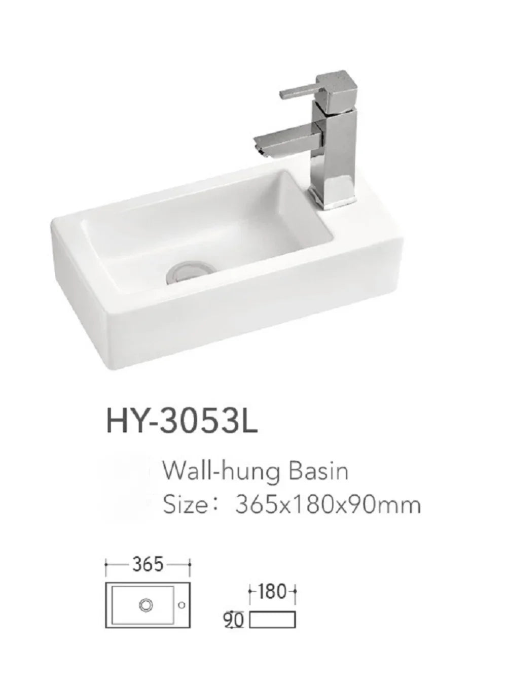 Bathroom Mini Wall-mounted Wash Basin Balcony Ultra-narrow Ceramic Bathroom Sink Family Bedroom Wall-mounted Wash Basin