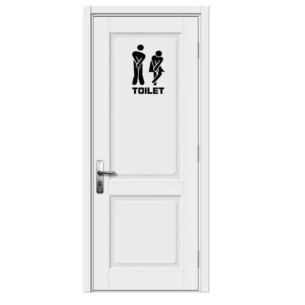 Creative Funny Toilet Wall/Door Stickers Bathroom Decoration Waterproof Decals Vinyl Wallpaper Poster Home Decor The Wall O E0O8