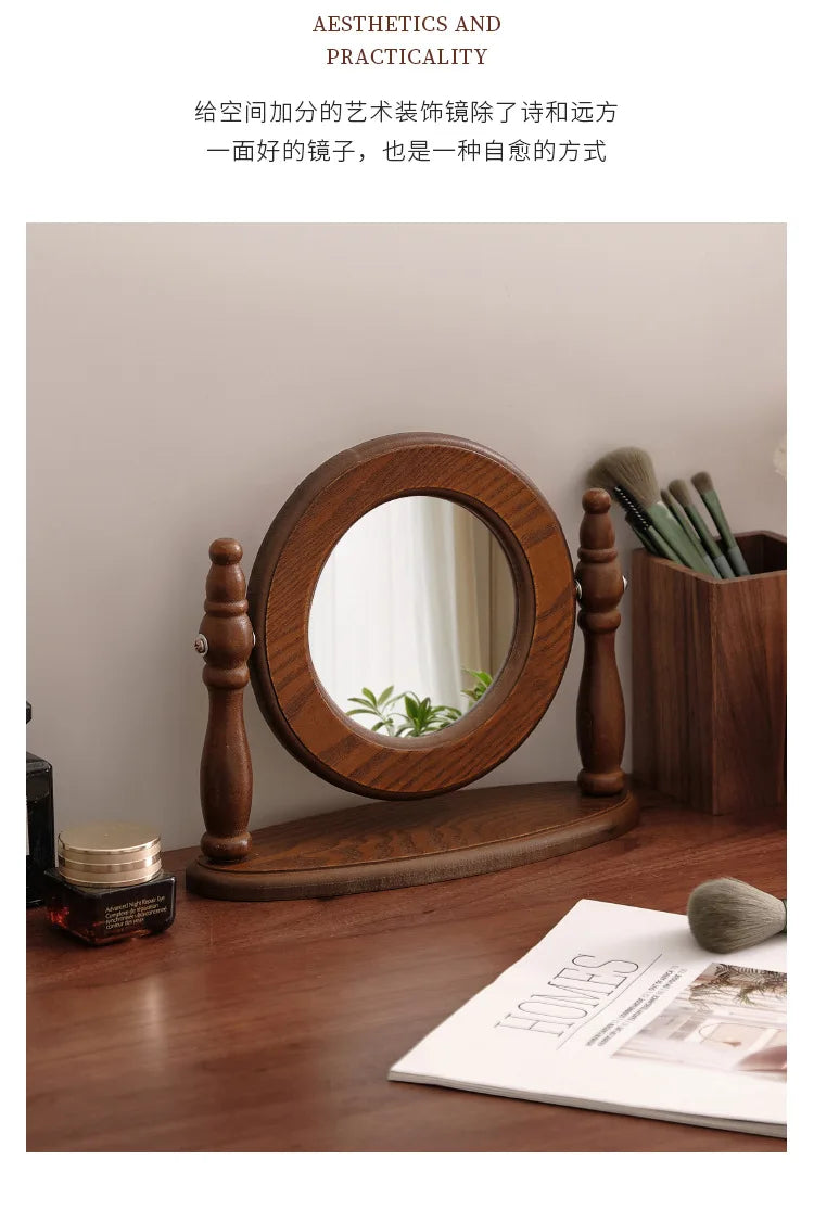 Art Wall Mirror Dressing Aesthetic Vanity Desk Mirror Standing Living Room Espelho Adesivo De Home Decoration Accessories