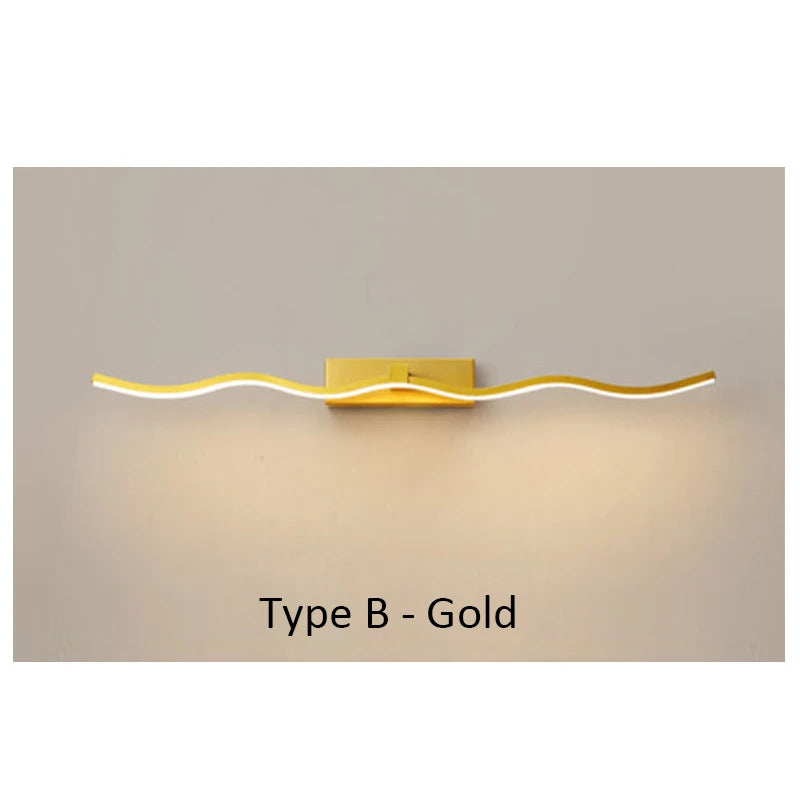 Bathroom LED Wall Lamp Mirror Light Indoor Lighting 40/60/80/100cm Long Strip Light Bedroom Washroom Kitchen Luminaire Lustre