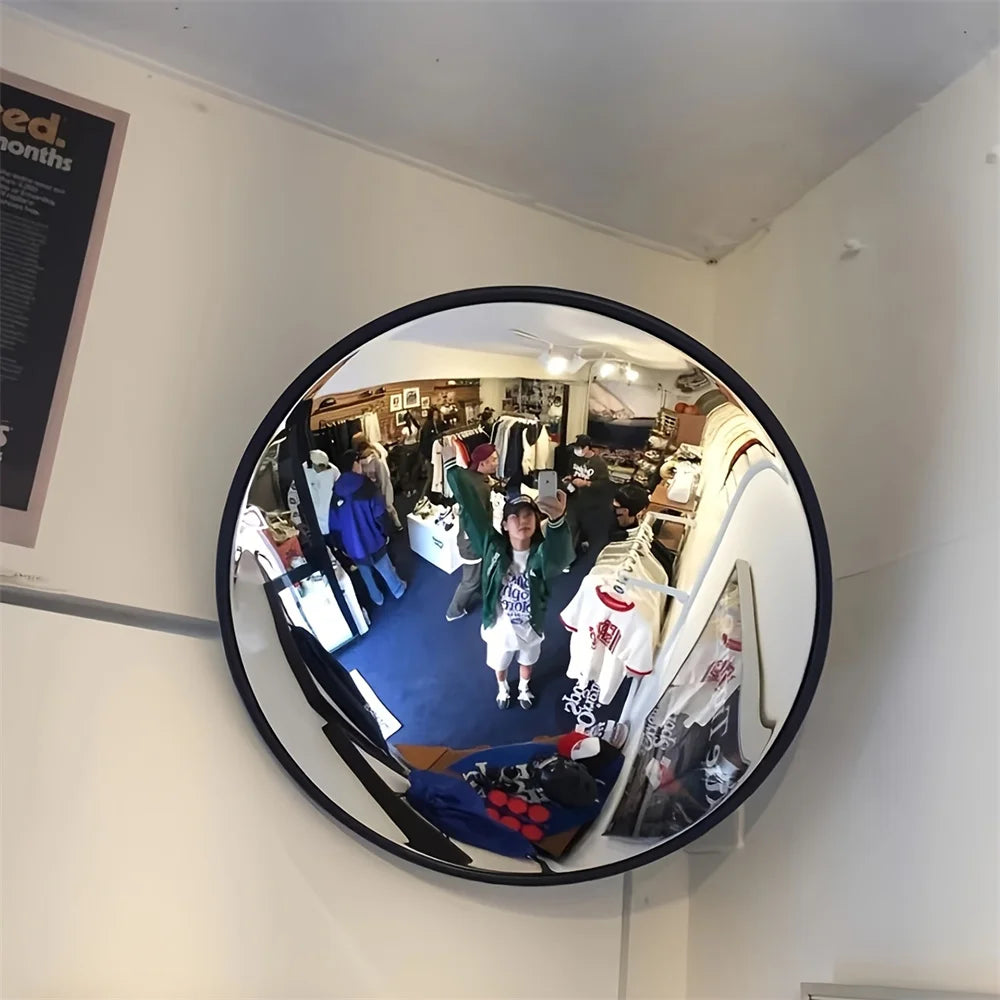 Artistic Decorative Round Wall Mirror, Horizontal Hanging Decoration for Car，Living Room,Retail Store Enhances Space Home Decor