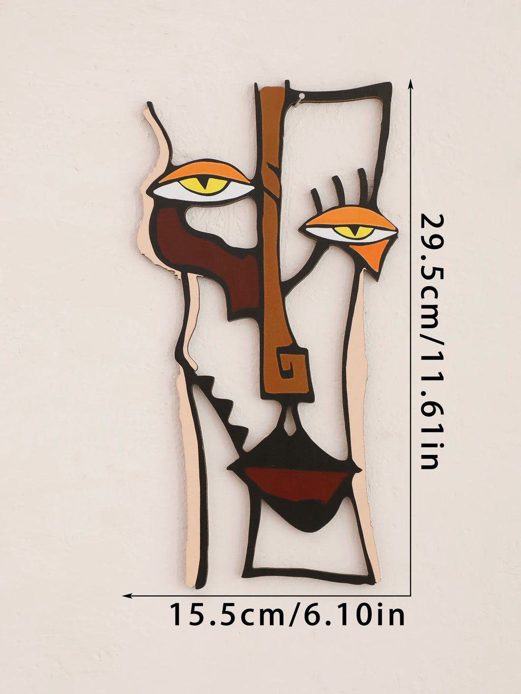 Abstract Face Wall Hanging Wooden Wall Decor Home and Office Decorative Hanging for Living Room Bedroom and Hallway Crafts Gift