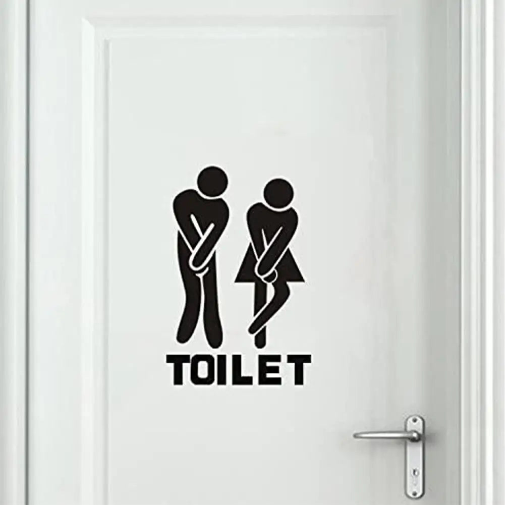 Creative Funny Toilet Wall/Door Stickers Bathroom Decoration Waterproof Decals Vinyl Wallpaper Poster Home Decor The Wall O E0O8