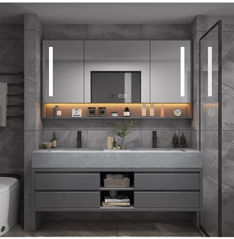 Bathroom Accesories Cabinet Wall Home Accessories Set Luxury Full Furniture Shelfs Sink Cabinet Modern Hovedskapet Bathroom Home