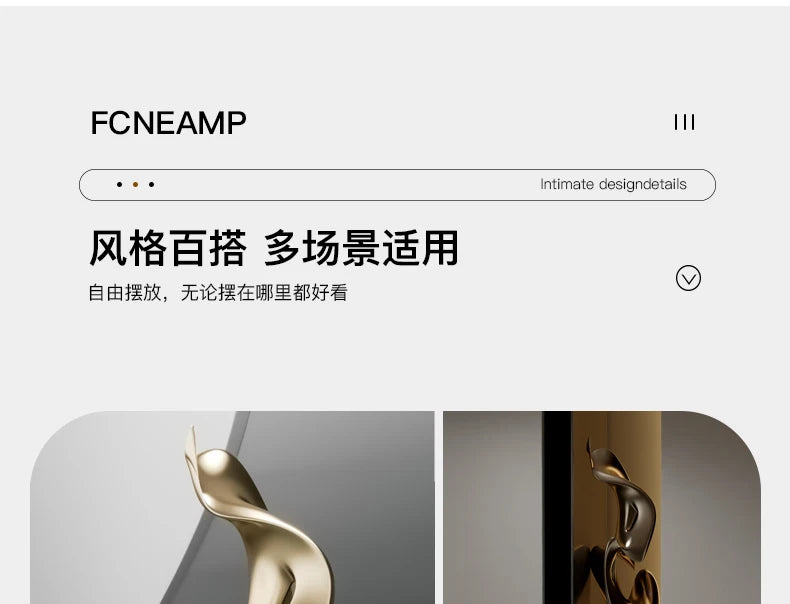 Home Decor Abstract Art Sculpture Large Ornament Living Room Bedside Table Sofa Tea Table Decoration Housewarming Gift