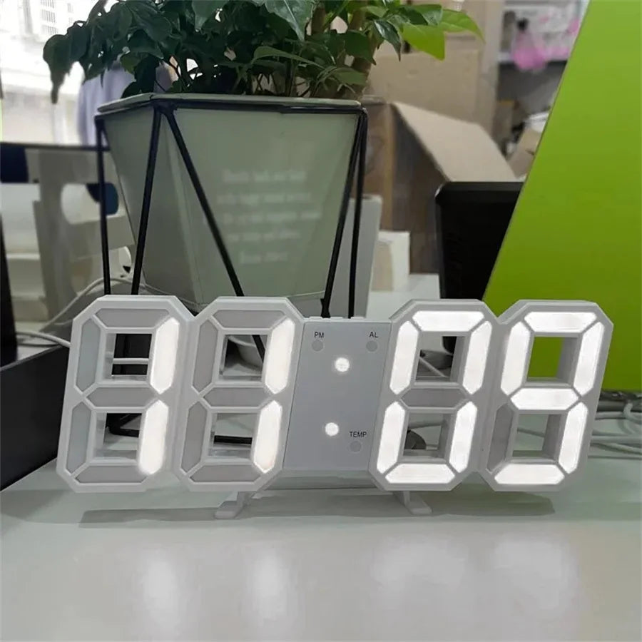 Digital Wall Clock Desk Watches Electronic Alarm Modern Home Decoration for Bedroom Decor Interior Led Table Clocks Living Room