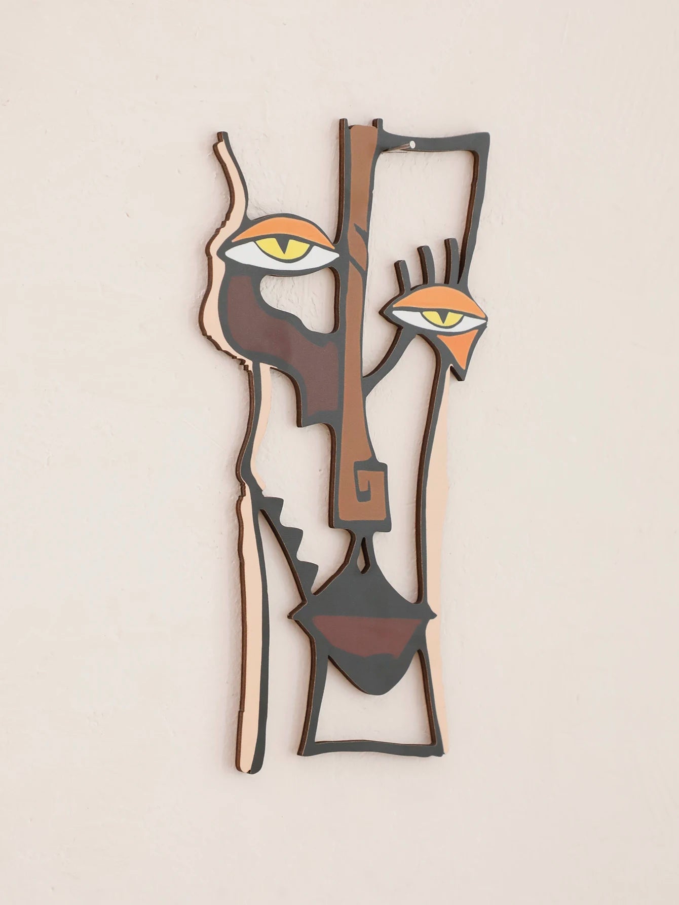 Abstract Face Wall Hanging Wooden Wall Decor Home and Office Decorative Hanging for Living Room Bedroom and Hallway Crafts Gift