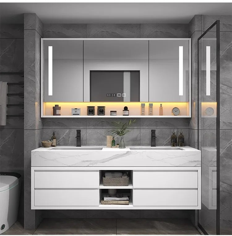 Bathroom Accesories Cabinet Wall Home Accessories Set Luxury Full Furniture Shelfs Sink Cabinet Modern Hovedskapet Bathroom Home