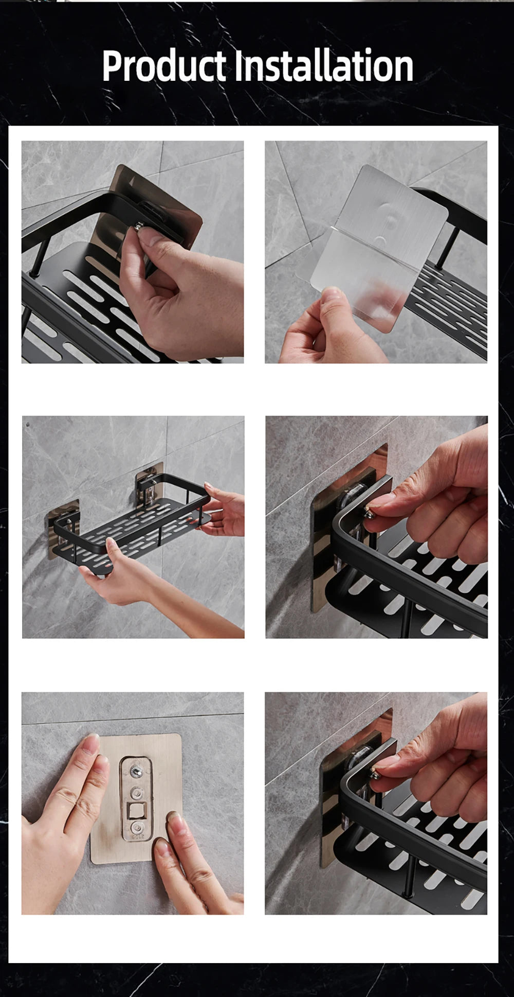 Bathroom Shelf Bathroom Towel Rack Shelves Wall Shower  Shampoo Rack No Drill Shelf Bathroom Tripod Storage Rack