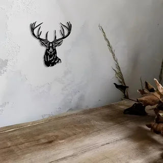 Elegant Deer Metal Wall Art- Halloween and Christmas Abstract Design, Suitable for Home, Office, Cafe, Bar Decoration| Ideal hou