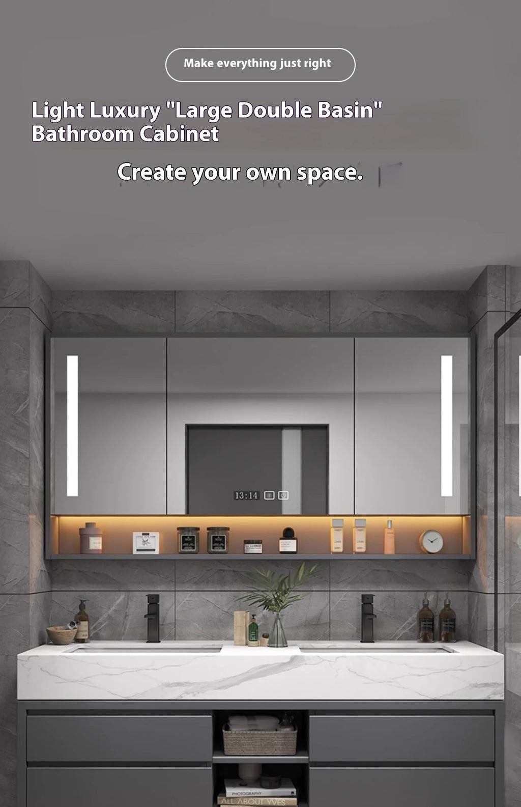 Bathroom Accesories Cabinet Wall Home Accessories Set Luxury Full Furniture Shelfs Sink Cabinet Modern Hovedskapet Bathroom Home