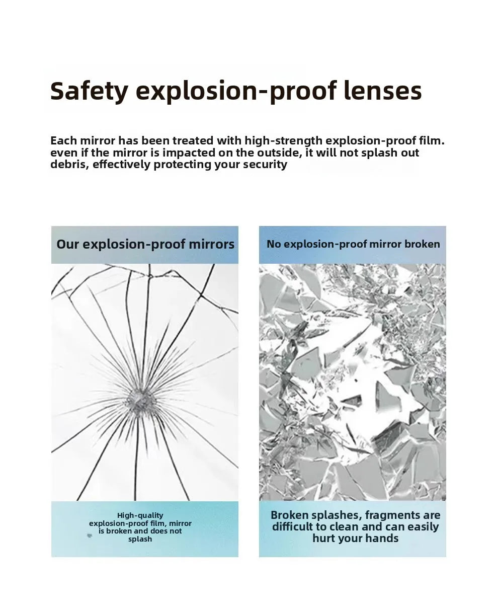 Bathroom Makeup Bathroom Mirror Non-punching Wall Hanging Diameter 50CM Smart LED Light Bathroom Mirror Anti-fog Touch Screen