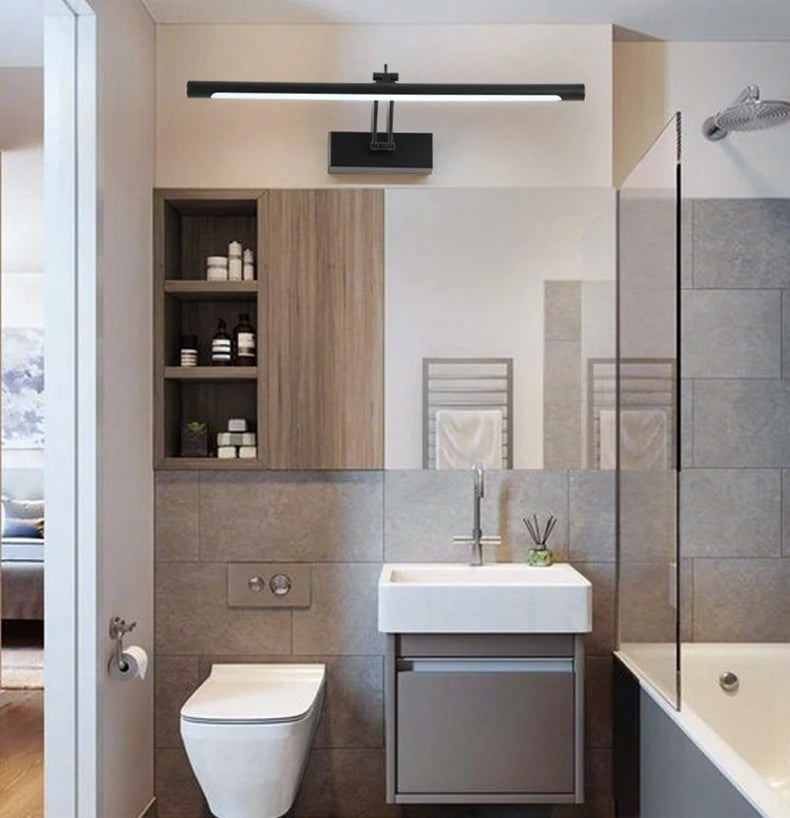 Bathroom Vanity LED Wall Lamp Picture Light Warerproof 40/55/70cm Adjustable Angle Makeup Cabinet Mirror Light Sconce Lighting