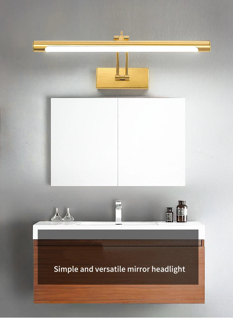 Bathroom Vanity LED Wall Lamp Picture Light Warerproof 40/55/70cm Adjustable Angle Makeup Cabinet Mirror Light Sconce Lighting
