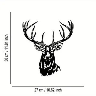 Elegant Deer Metal Wall Art- Halloween and Christmas Abstract Design, Suitable for Home, Office, Cafe, Bar Decoration| Ideal hou