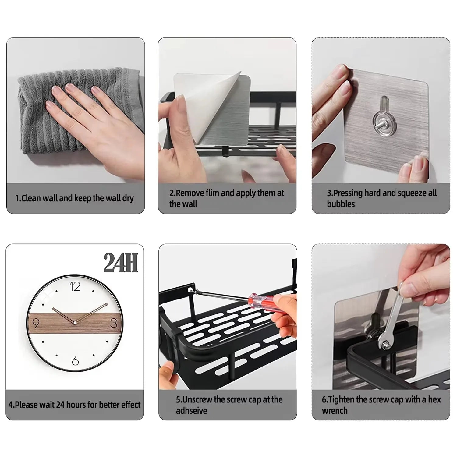 Bathroom Shelf No Drill Wall Mounted Shampoo Bottle Shower Corner Rack Toilet Storage Rack Aluminum Bathroom Kitchen Accessories