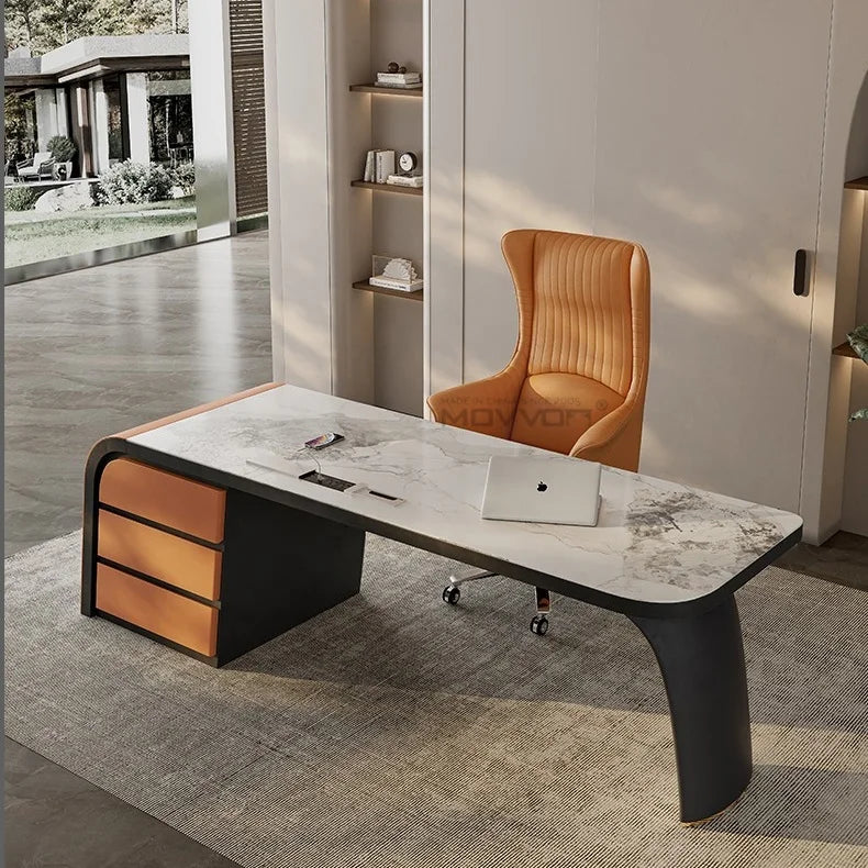 Light Luxury Modern Minimalist Italian Home Office Desk for Home Office