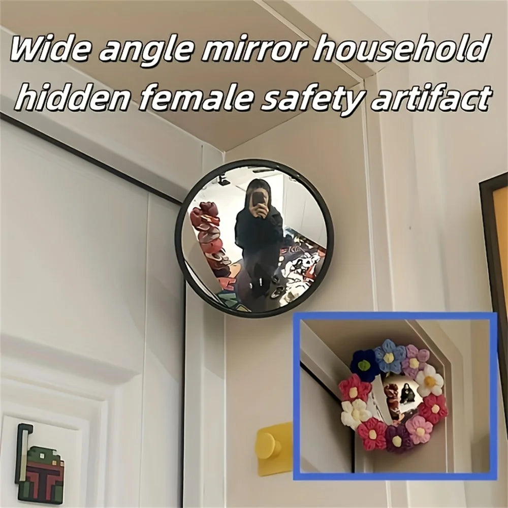 Artistic Decorative Round Wall Mirror, Horizontal Hanging Decoration for Car，Living Room,Retail Store Enhances Space Home Decor