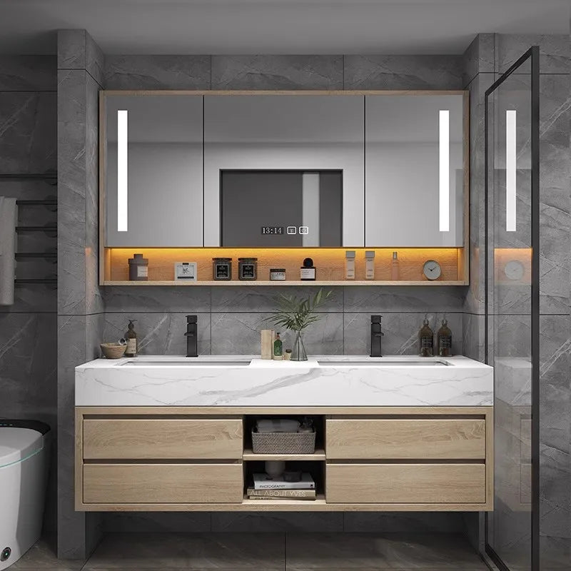 Bathroom Accesories Cabinet Wall Home Accessories Set Luxury Full Furniture Shelfs Sink Cabinet Modern Hovedskapet Bathroom Home