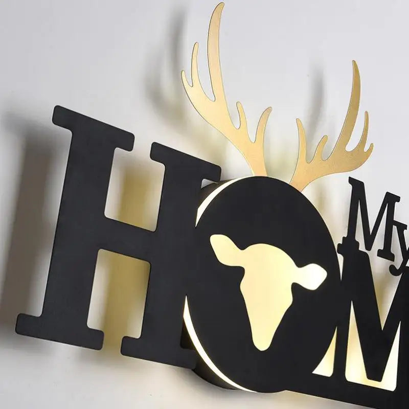 Home deco letter shape LED  Wall Light Children Sconce kid Wall Lamp Nordic Modern Bedroom Bedside Stair Corridor porch Lighting