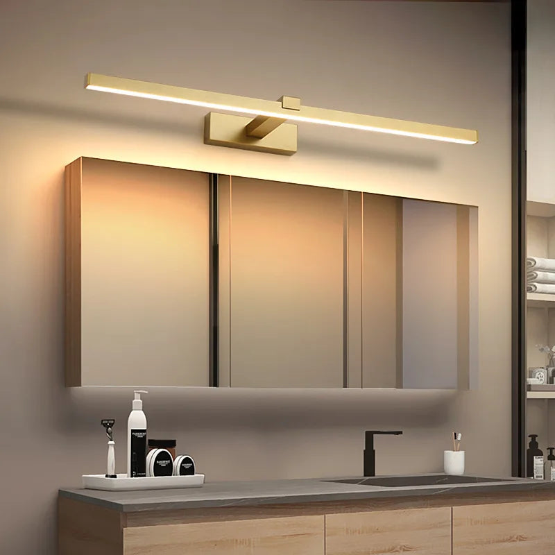 Bathroom LED Wall Lamp Mirror Light Indoor Lighting 40/60/80/100cm Long Strip Light Bedroom Washroom Kitchen Luminaire Lustre